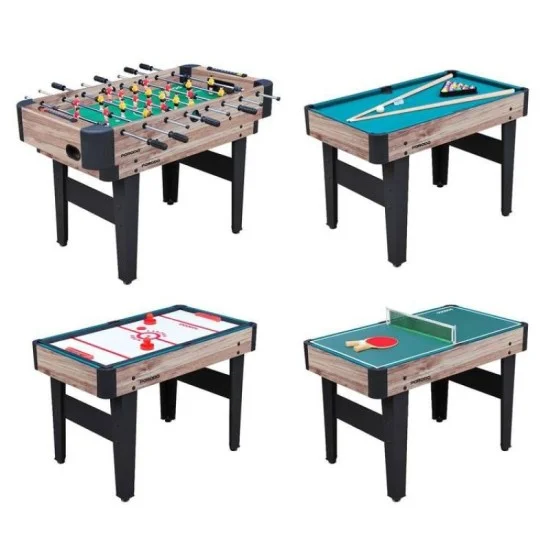 Table Foosball | Billiards | Hockey | Table Tennis Multi-Game Porodo - Black